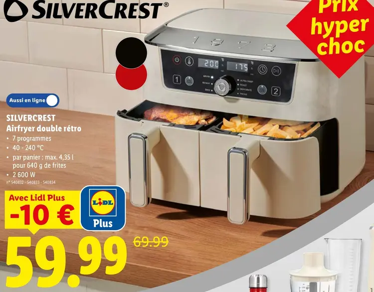 Offre: SILVERCREST Airfryer double rétro