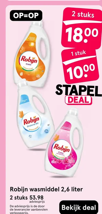 Aanbieding: Wasmiddel 2,6 liter