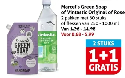 Aanbieding: Marcel's Green Soap of Vintastic Original of Rose