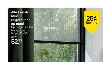 Aanbieding: Alle Fenstr (duo) rolgordijnen op maat