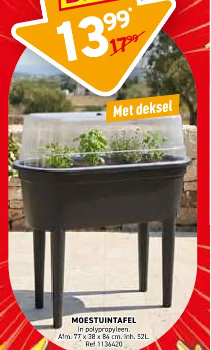 Promotie: Moestuintafel