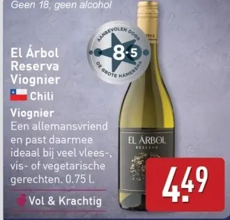 Aanbieding: El Árbol Reserva Viognier