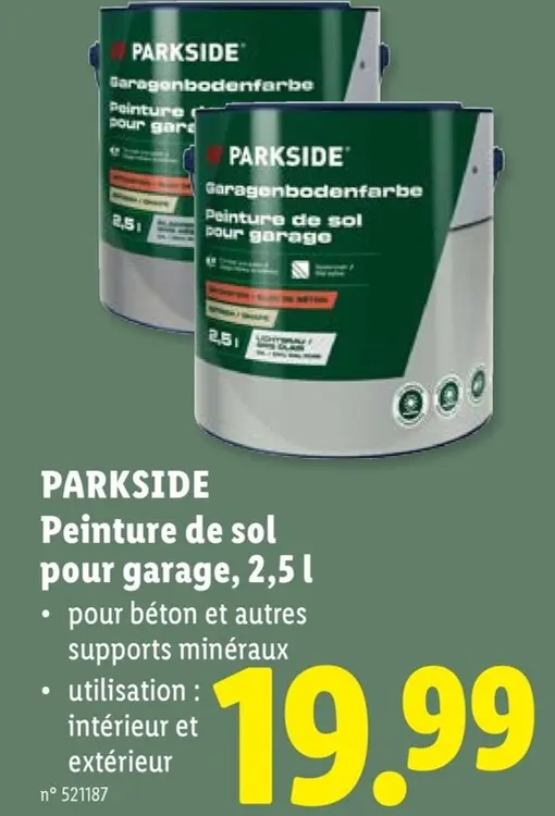 Offre: Peinture de sol pour garage