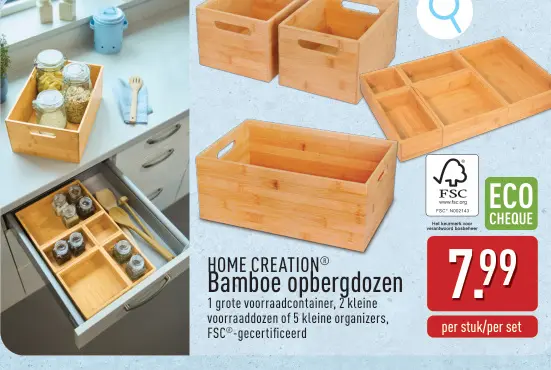 Promotie: Bamboe opbergdozen