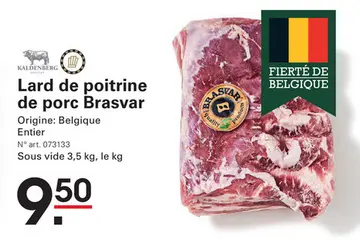Offre: Lard de poitrine de porc Brasvar