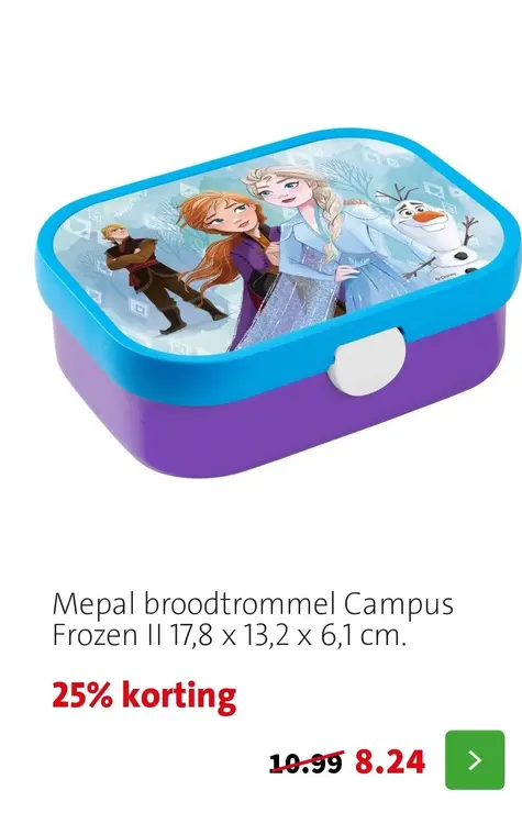 Aanbieding: broodtrommel Campus Frozen II