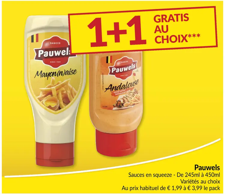 Offre: Sauces en squeeze