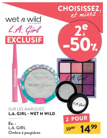 Offre: LA. Girl Wet n Wild Ombre à paupières