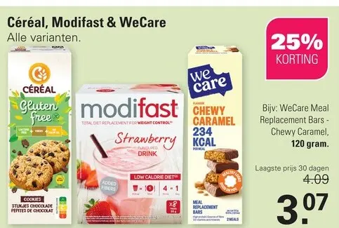 Aanbieding: Céréal, Modifast & WeCare