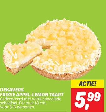 Aanbieding: Dekavers frisse appel-lemon taart