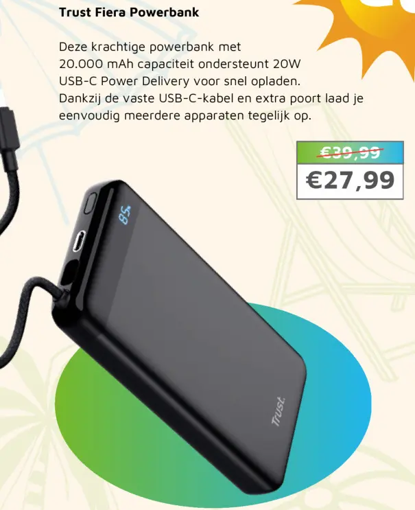 Aanbieding: Trust Fiera Powerbank