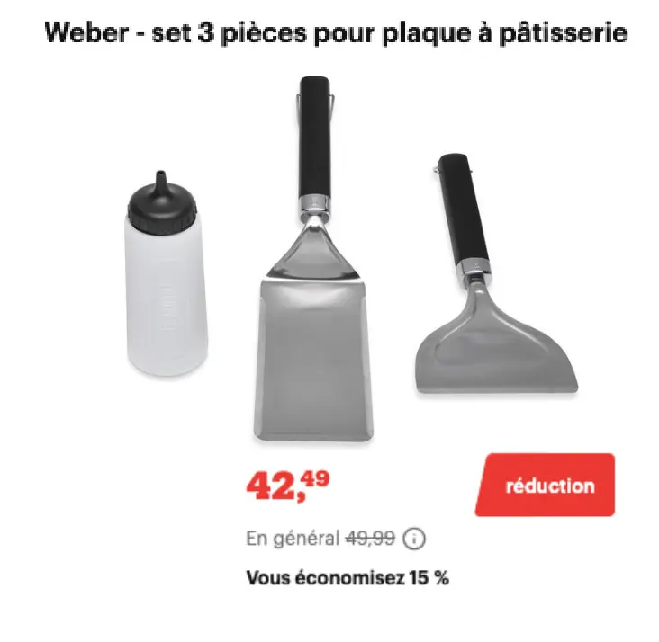 Offre: set 3 pièces pour plaque à pâtisserie