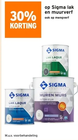 Aanbieding: Sigma lak en muurverf