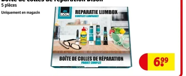 Offre: Boîte de colles de réparation