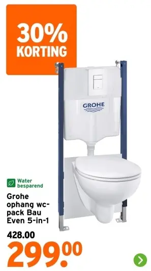 Aanbieding: Ophang wc-pack Bau Even 5-in-1