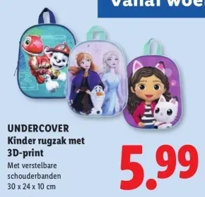 Aanbieding: Kinder rugzak met 3D-print