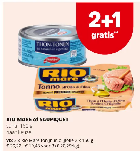 Promotie: Rio Mare of Saupiquet