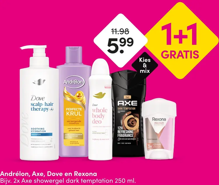 Aanbieding: Andrélon, Axe, Dove en Rexona