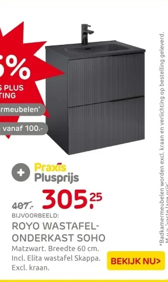 Aanbieding: Royo wastafel-onderkast soho