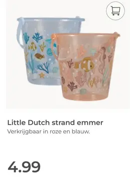 Aanbieding: Little Dutch strand emmer