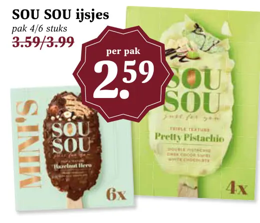 Aanbieding: SOU SOU ijsjes