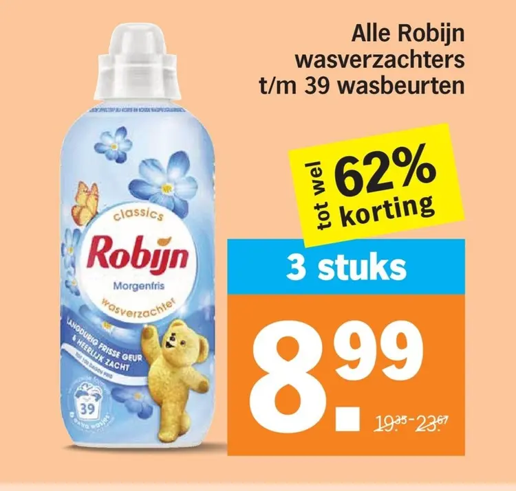 Aanbieding: Robijn wasverzachters