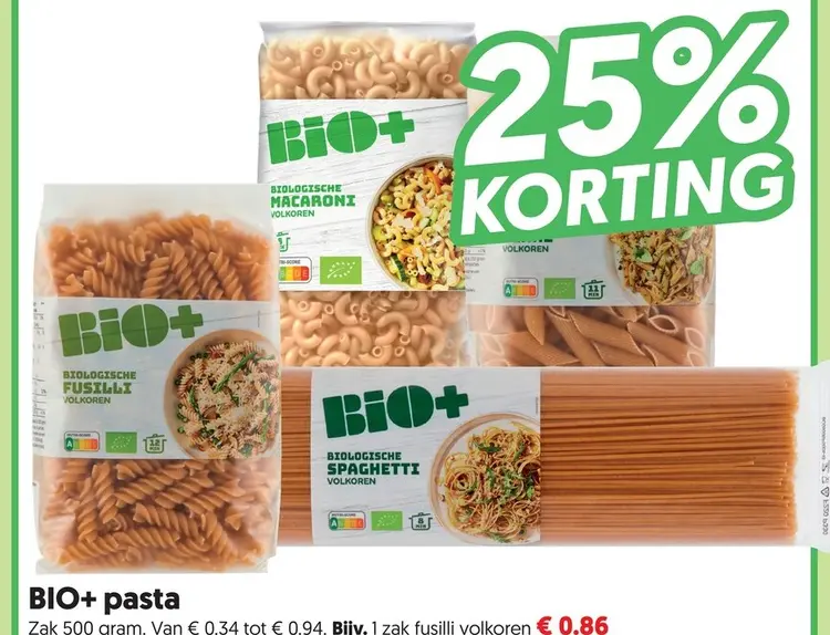 Aanbieding: BIO+ pasta
