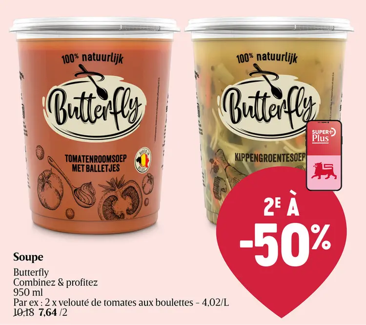 Offre: Soupe | Crème de tomates | Boulettes de viande