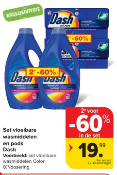 Aanbieding: Set vloeibare wasmiddelen en pods