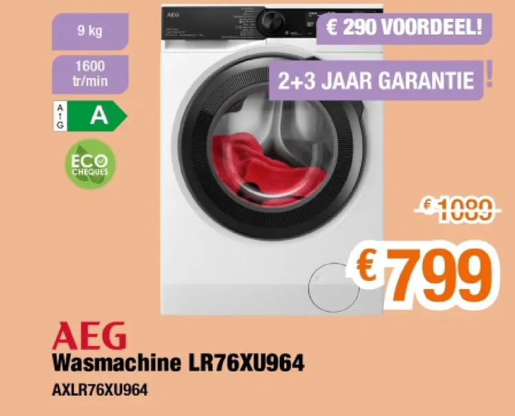 Promotie: Wasmachine LR76XU964