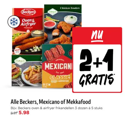 Aanbieding: Alle Beckers, Mexicano of Mekkafood