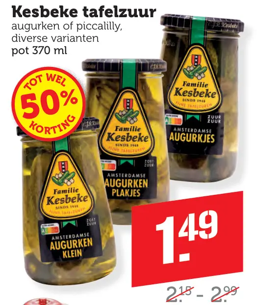 Aanbieding: Kesbeke tafelzuur