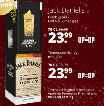 Aanbieding: Jack Daniel's Black Label - Old No. 7 met gla