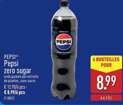 Offre: Pepsi zero sugar
