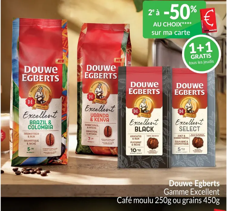 Offre: Café moulu ou grains Gamme Excellent
