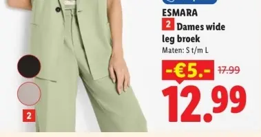 Aanbieding: Dames wide leg broek