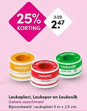 Aanbieding: Leukoplast, Leukopor en Leukosilk