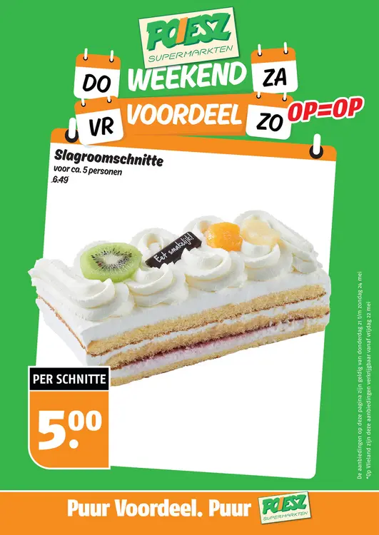Aanbieding: Slagroomschnitte