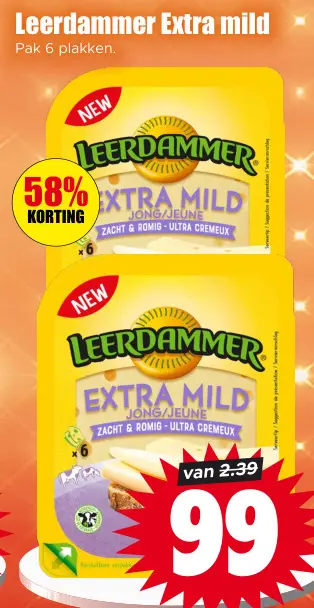 Aanbieding: Leerdammer Extra mild