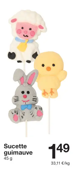 Offre: Sucette guimauve