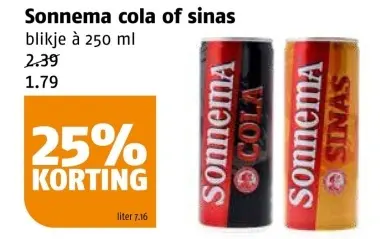 Aanbieding: Cola of sinas