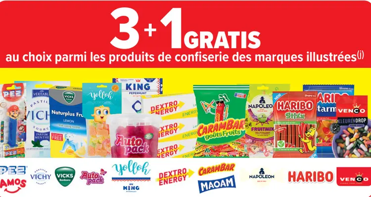 Offre: 3+1 gratis au choix parmi les produits 