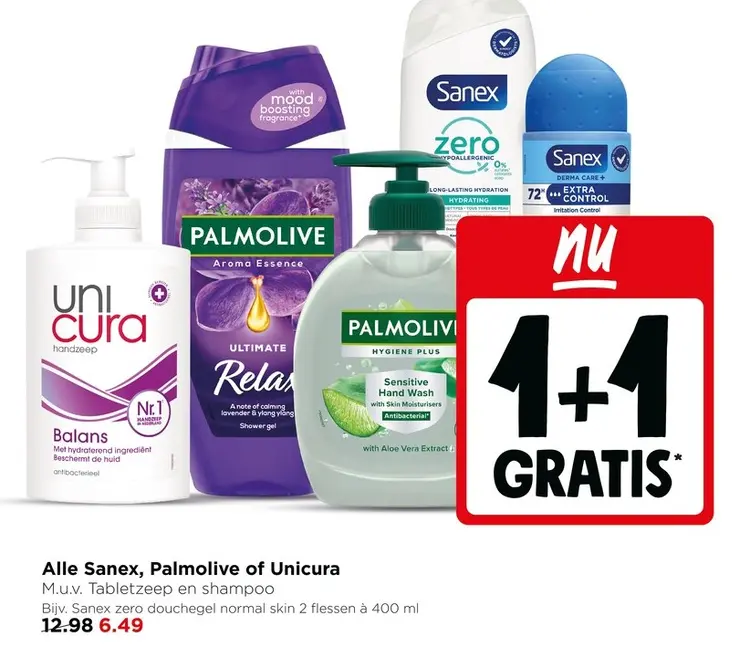 Aanbieding: Sanex, Palmolive of Unicura