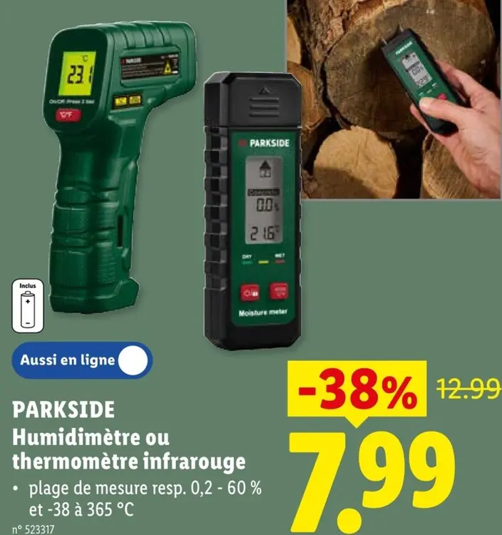 Offre: Humidimètre ou thermomètre infrarouge