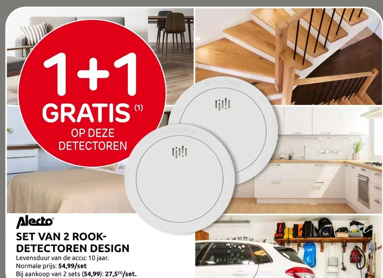 Promotie: Set van 2 rook-detectoren design