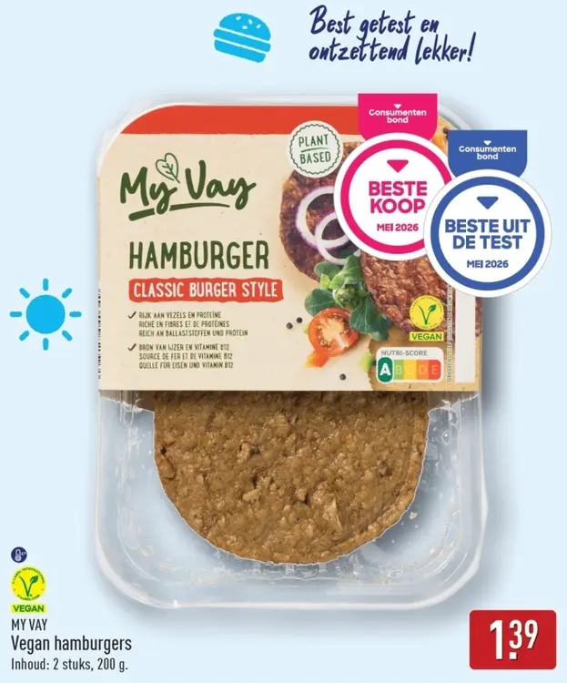 Aanbieding: Vegan hamburgers