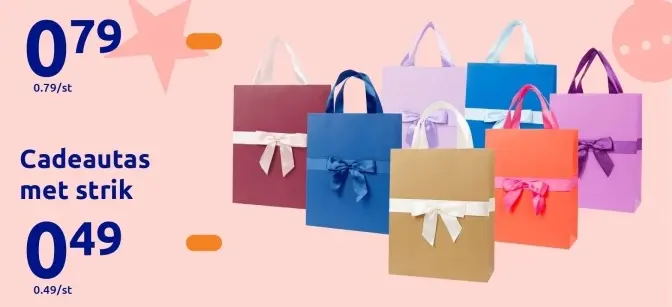 Aanbieding: Cadeautas met strik