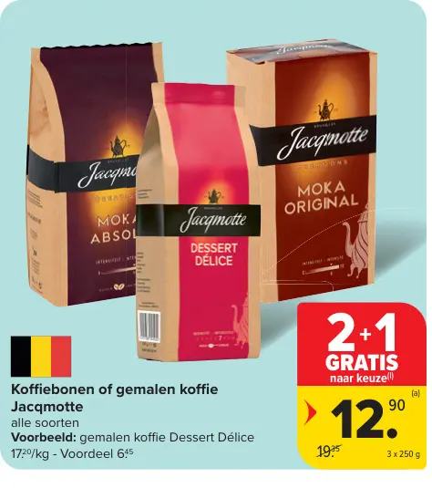 Promotie: Koffiebonen of gemalen koffie
