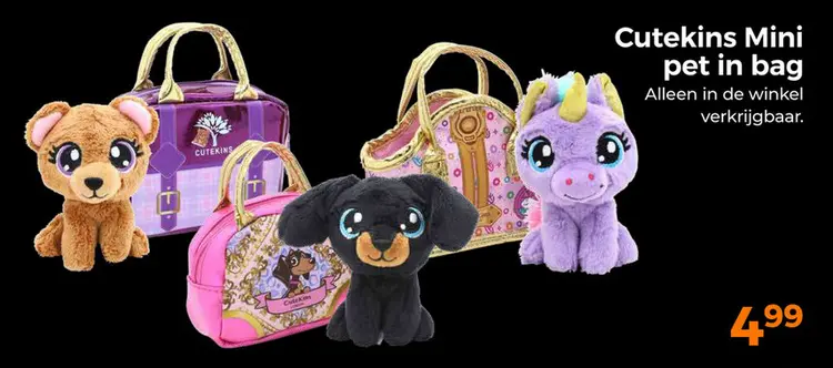 Aanbieding: Cutekins Mini pet in bag