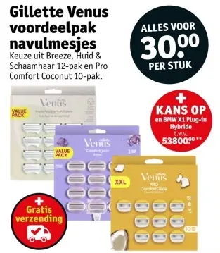 Promotie: Venus voordeelpak navulmesjes